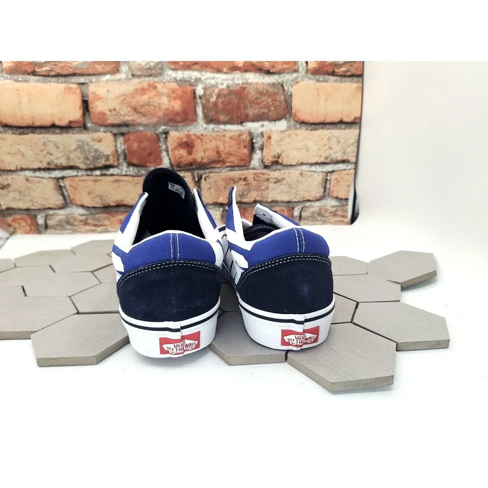 Vans Old Skool Jumbo Logo Black Blue White Suede Sneaker Men Sz 11 2024 New Rare
